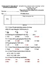 Đề kiểm tra chất lượng cuối học kì II Toán lớp 5 - Năm học 2014-2015 - Trường Tiểu học Thanh Trường
